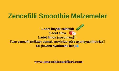 Elmalı Zencefilli Smoothie